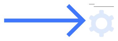 Mavi yönlü ok soluk vitesi sembolize etme süreci, verimliliği ve sistem optimizasyonunu simgeliyor. Yenilik, otomasyon, iş akışı, strateji, takım çalışması verimliliği için ideal. Düz