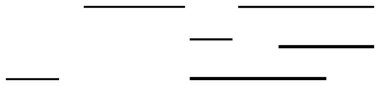 Uzunluğu ve aralığı değişen yatay olmayan çizgiler, minimalist bir kompozisyon yaratır. Modern tasarım için ideal, denge, soyut fikirler, düzen, basitlik, hizalama, düz basit metafor