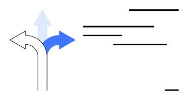 Üç ok farklı yönleri işaret ediyor, karar vermeyi, büyümeyi ya da stratejiyi sembolize ediyor. Navigasyon, karışıklık, sapma, liderlik, ilerleme için idealdir. Basit bir metafor.