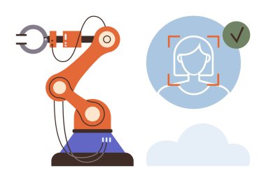 Yüz tanıma arayüzü, yapay zeka, robot bilimi ve insan-makine etkileşiminin yanında robot kolu görevi yerine getiriyor. Teknoloji, otomasyon, yapay zeka, güvenlik, yenilik ve araştırma için ideal