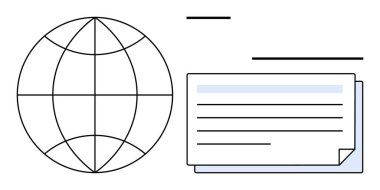 Dünya şebekesi katmanlı belgelerin yanında küresel bağlantıyı temsil ediyor. İletişim, ağ oluşturma, küreselleşme, bilgi paylaşımı, teknoloji, dijital çözümler için ideal, basit düz metafor