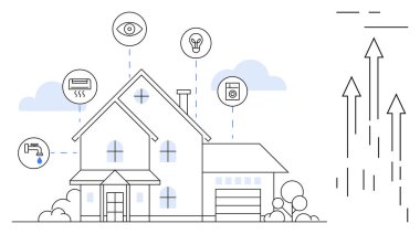 Akıllı cihazlarla entegre olan modern ev enerji sayacını, aydınlatmayı, güvenliği, havalandırmayı ve su izleme sistemini başarıyla tamamladı. Teknoloji, otomasyon, sürdürülebilirlik ve enerji tasarrufu için ideal