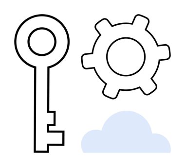 Bulut anahatları üzerindeki teçhizat erişimi, süreçleri, dijital güvenliği, bulut hesaplamasını sembolize ediyor. Teknoloji, optimizasyon, yenilik, otomasyon, yazılım güvenliği bulut metaforu için ideal