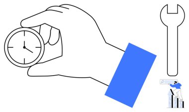 El ele tutuşan saat, anahtar ve şekil analizi zaman yönetimini, verimliliği, problem çözmeyi vurguluyor. Üretkenlik, planlama, iş hayatı dengesi, son teslim tarihi odaklı analitik takım çalışması için ideal