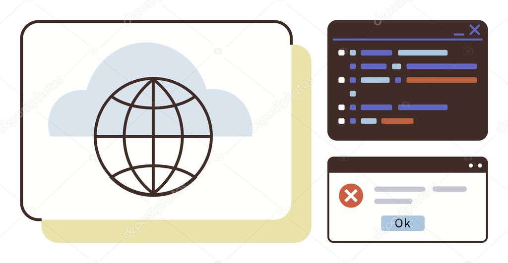 Globe Cloud Icon Coding 827355372 - WDRFree Vector illustration of Globe Cloud Icon Coding 827355372