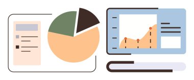 Turta grafiği, çizgi grafiği ve arayüz görüntüleme, veri görselleştirme, analiz ve izleme performansı. İş analizi, rapor oluşturma, pazarlama, istatistik veri bilimi için ideal
