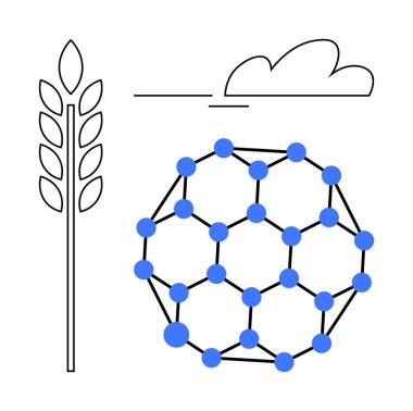 Nano yapı ve bulut ile birlikte buğday sapı tarım ve bilimin birleşimini temsil eder. Sürdürülebilirlik, biyokimya, tarım yeniliği, mahsul araştırması, eko-teknoloji, gıda güvenliği için ideal