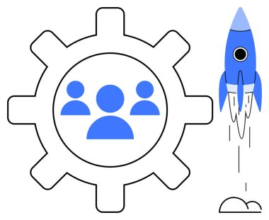 Takım simgesi ve roket fırlatma sistemi işbirliğini, yeniliği, başarıyı, girişimi, ilerlemeyi, büyümeyi, liderliği, üretkenliği sembolize eder. Takım çalışmasının yenilikçi iş çözümleri için ideal