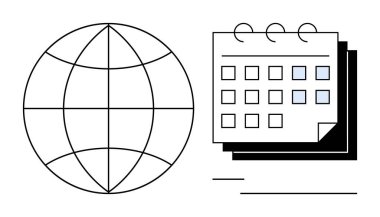 Minimum küre tasarımı, uluslararası organizasyonu, zaman yönetimini, zamanlamayı, işbirliği, küresel sosyal yardım, proje planlaması ve iş dengesini temsil eden bir şebeke takvimi ile eşleştirilmiştir. İdeal