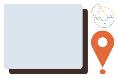 Yer belirleme pimi, katmanlı dikdörtgen paneller, dairesel yapboz parçaları. Problem çözme, seyrüsefer, planlama, işbirliği, yaratıcılığa dayalı yer bulma stratejileri öğrenmek için ideal. Basit düz