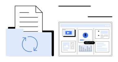 Dairesel okları olan dizin ve veri zengini dijital torpido gözüne bağlı belge senkronizasyonu. Veri transferi, çevrimiçi işbirliği, bulut hesaplama, üretkenlik ve teknoloji hizmetleri için ideal