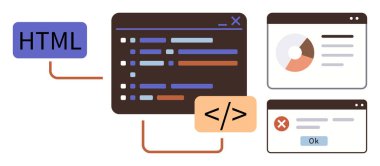 HTML etiketi, vurgulanmış sözdizimi, veri tablosu arayüzü ve hata iletisine sahip kod düzenleyicisi. Veri görselleştirmesi için programlama, kodlama, yazılım tasarımı, geliştirme analitikleri için idealdir. Basit.