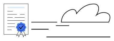 Mavi mühür sertifikalı belge dijital olarak bir buluta aktarılıyor. Dijital güvenlik, uyum, bulut depolama, veri paylaşımı, sertifika, e-imza ve çevrimiçi işbirliği için ideal
