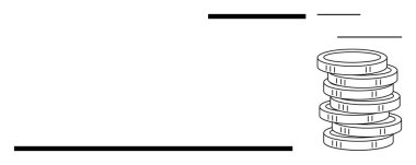 Yatay çizgi aksanlı sikke yığını zenginliği, para yönetimini, yatırımı, tasarrufu, ekonomik büyümeyi, iş stratejisini ve finansal planlamayı sembolize eder. Basit düz metafor için ideal