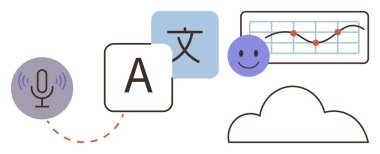 Mikrofon, çok dilli metin simgeleri, büyüme grafikleri, mutlu yüz ve bulut anahatları. Dil öğrenme, çeviri, yapay zeka veri analizleri eğitimin hesaplanmasını engelleyen küresel bağlantı için idealdir. Basit.