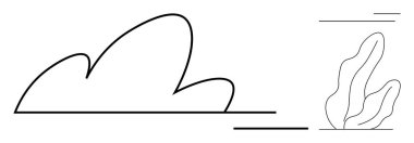 Basit soyut bulut çizimi akışkan bitki tasarımı ile eşleştirilir, sakinlik ve doğa iletilir. Çevre, rahatlama, doğa, refah, basitlik, yaratıcılık, basit iniş sayfası için ideal