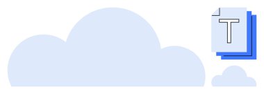 Bulut simgesi ve istiflenmiş metin dosyası görselleri depolama, senkronizasyon ve veri paylaşımını temsil eder. Bulut hesaplama, dosya yönetimi, veri yedekleme, dijital çalışma alanları, bilişim hizmetleri, modern