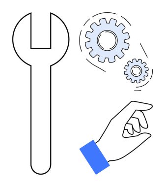 İngiliz anahtarı, el ayarı, tamir, mühendislik, takım çalışması, problem çözme ve kişiselleştirmeyi ön plana çıkarıyor. Bakım, yenilik hassasiyeti verimlilik endüstrisi ve süreç için idealdir. Basit bir daire.