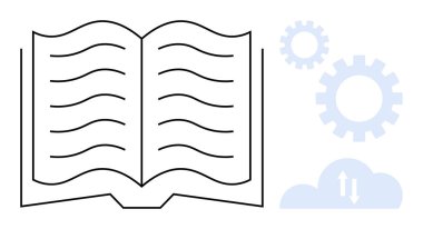 Dalgalı çizgiler, dişliler, bulut ve oklar ile açık kitap öğrenmeyi, yeniliği, bilgiyi paylaşmayı, eğitim teknolojisini, dijital dönüşümü, süreç iyileştirme işbirliğini sembolize eder. İdeal
