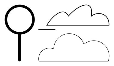 Büyüteç ve bulut katmanları analiz, keşif, gözlem, problem çözme ve öğrenmeyi temsil ediyor. Araştırma, eğitim, yenilik, yaratıcılık bulut hesaplama araştırması için ideal