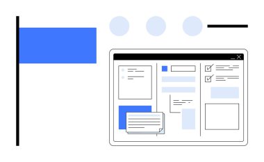 Sayısal gösterge paneli görev listelerini, formları, mesajları ve işaretleri gösterir. Üretkenlik araçları, iş planlaması, görev örgütü, iş akışı yönetimi, çevrimiçi işbirliği uygulaması için ideal