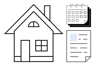 Ev çizelgesi bir takvim ve planlama, planlama ya da gayrimenkul yönetimini öneren bir belge ile eşleştirildi. Mülk sahipliği, konut kredisi, gayrimenkul, organizasyon ve planlama için ideal