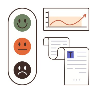 Geribildirim, ilerleme gösteren çizgi grafiği ve metin ayrıntıları içeren sayfaları göstererek mutlu olur. Performans değerlendirmesi için ideal, müşteri memnuniyeti, veri analizi, büyüme izleme, raporlama, kullanıcı