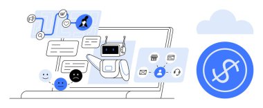 Sohbet baloncukları aracılığıyla konuşmaları yöneten, duygusal simgeleri analiz eden ve e-posta ve telefonu bulut tabanlı bir sisteme bağlayan robot asistanı. Otomasyon ve müşteri hizmetleri için ideal