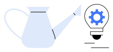 Sulama, içinde bir dişli ile ampullere doğru akar, büyümeyi, yeniliği, yaratıcı fikirleri, yetiştirmeyi, ilerlemeyi, verimliliği ve problem çözmeyi sembolize eder. Takım çalışmasını öğrenmek için ideal