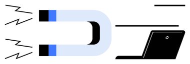 At nalı mıknatısının dizüstü bilgisayarı çekmesi dijital çekim gücü gerektirir. Pazarlama, teknoloji, çevrimiçi tutum, nüfuz, dijital dönüşüm, müşteri sadakati, lider nesil için idealdir. Basit düz