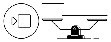Dairesel çerçeve ve dengeli ölçekte kamera video yaratımı, adalet, adalet ve dengeyi iletir. Hukuk, eşitlik, şeffaflık, medya etiği, eğitim minimalizmi için idealdir.