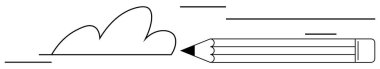 Çizgili basit bir bulut çiziyor. Yaratıcılık, hayal gücü, tasarım, yazı, ilham, basitlik ve eğitim için idealdir. Fikirler ve ifade için minimum düz bir metafor