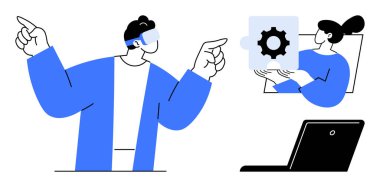 Profesyoneller çevrimiçi platformlar aracılığıyla etkileşime geçiyor, VR, vites ve dijital bağlantı ile yenilikleri keşfediyorlar. Uzak çalışma, yaratıcılık, beyin fırtınası, eğitim, teknik destek ekip çalışması için ideal