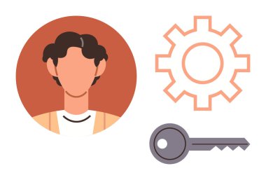 Teçhizatlı kullanıcı portresi ve hesap yönetimi, güvenlik, sistem erişimi, mahremiyet, kullanıcı kontrolü, kimlik doğrulama, kimlik doğrulama temaları. Kimlik, teknoloji veya