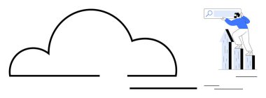 Çubuk grafiklerin üzerinde durup gökyüzündeki bulutu bir arama aracıyla analiz ettiğinizi düşünün. Veri depolama, analitik, bulut hesaplama, bilgi erişimi, dijital büyüme, iş stratejisi için ideal