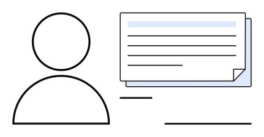 Katmanlı metin kartının yanında basit bir kullanıcı taslağı. Kullanıcı profili, kimlik, sosyal etkileşim, veri paylaşımı, iletişim, kayıt, çevrimiçi mesajlaşma için ideal. Asgari ve basit düz metafor