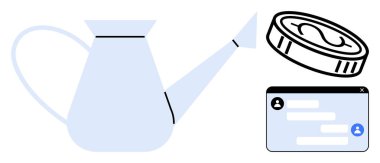 Sulama büyümeyi, maddi refahı, sohbet pencerelerini ve iletişimi sembolize edebilir. İş, finans, yatırım, işbirliği, yenilik, büyüme zihniyeti için idealdir
