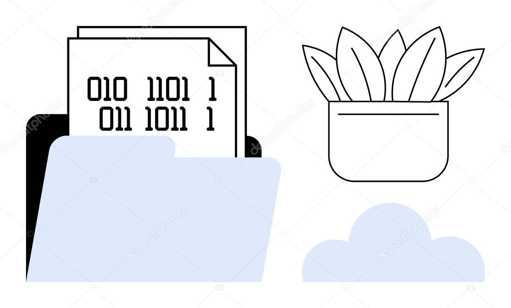 Open Folder Containing Binary 841781510 - WDRFree Vector illustration of Open Folder Containing Binary 841781510