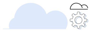 Mavi bulut, veri depolamayı ve teknik işlemeyi sembolize ediyor. Teknoloji, bulut hesaplama, veri yönetimi, yenilik, ağ oluşturma, bilişim altyapısı, basit düz metafor