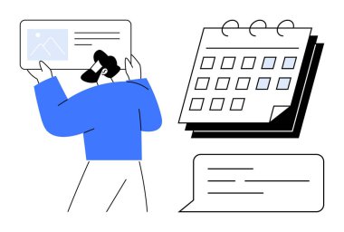 Bir belge ve takvimle görevleri yöneten kişi. Konuşma balonu iletişimi arttırır. Planlama, üretkenlik, zaman yönetimi, takım çalışması, organizasyon, programlama ve proje yürütme için ideal