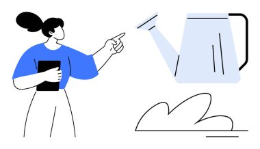 Sulama kutusunu işaret eden kadın karakter, büyümeyi, özeni ve ilhamı sembolize ediyor. Takım çalışması, öğrenme, gelişme, yaratıcılık, liderlik eğitimi için ideal