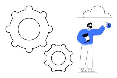 İnsan bulut ile etkileşime girer, dosya tutar ve büyük vitesler eşliğinde verileri yerleştirir. Teknoloji, bulut hesaplama, süreç otomasyonu, veri paylaşımı, yenilik, dijital çözümler sistemi için ideal