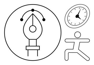 Kalem aracı yaratıcılığı simgeliyor. Zaman yönetimi kişinin iyiliği simgelediğini gösteriyor. Tasarım için ideal, üretkenlik, iş hayatı dengesi, sağIık, motivasyon, odaklanma, minimalizm. Basit düz