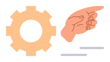 Hareket çizgilerine işaret eden vites ve el hareketleri, planlama, ilerleme, karar verme, takım çalışması, liderlik, strateji ve üretkenliği ortaya koymaktadır. Ajans için ideal, organizasyon geliştirme basit