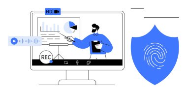 Online oturum monitörü, etkileşimli grafikler ve ses kayıt göstergelerinde veri aktarımı. Veri gizliliği, çevrimiçi öğrenme, uzaktan çalışma, teknolojik kullanılabilirlik ve analiz için ideal