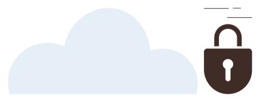 Komşu kilide sahip bulut güvenli veri depolama anlamına geliyor. Siber güvenlik, gizlilik, bulut hesaplama, çevrimiçi güvenlik, veri yönetimi, şifreleme ve dijital teknoloji kavramları için idealdir. Basit düz