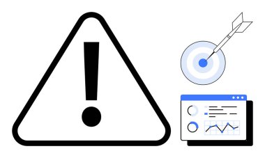 Dart 'ın yanındaki üçgenin içinde büyük ünlem işareti var. Tam isabet ve analitik torpido gözüne isabet ediyor. Risk yönetimi, hedef belirleme, sorun çözme, strateji, analitik, üretkenlik için ideal