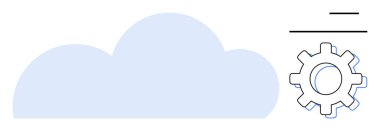 Cloud and gear visualizing cloud computing, data processing, automation, technical infrastructure, and system optimization. Ideal for technology, engineering, innovation, IT services workflow