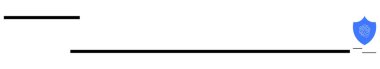 Horizontal black lines of varying lengths and a blue shield with a fingerprint, highlighting security and data protection. Ideal for technology, cybersecurity, access control, privacy
