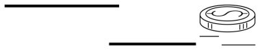Single coin with dollar sign surrounded by horizontal lines symbolizing movement and transaction flow. Ideal for finance, economy, currency, payment, wealth, digital money, future. Minimalist flat
